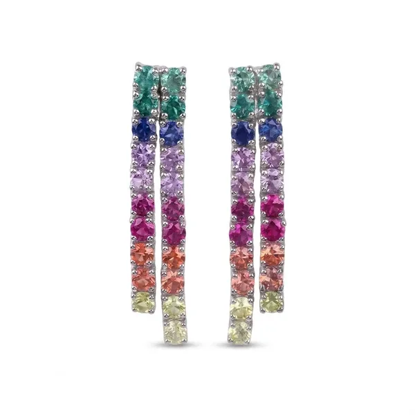 Pure_925_Silver_Multi_Sapphire_Drop_Earring_For_Women