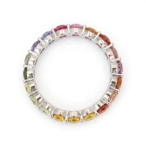 Pure_925_Silver_Multi_Sapphire_Eternity_Ring_For_Women