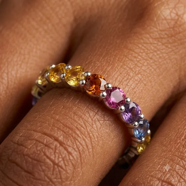 Pure_925_Silver_Multi_Sapphire_Eternity_Ring_For_Women