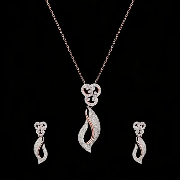 Silver_925_Sterling_Moissanite_Dropping_Petal_Jewellery_Set_For_Women