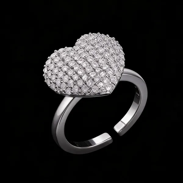 Silver_925_Sterling_Heart_Moissanite_Adjustable_Ring_For_Women