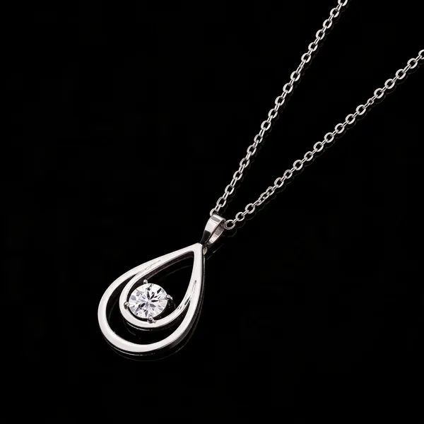 Silver_925_Sterling_Moissanite_Loop_Pendant_For_Women