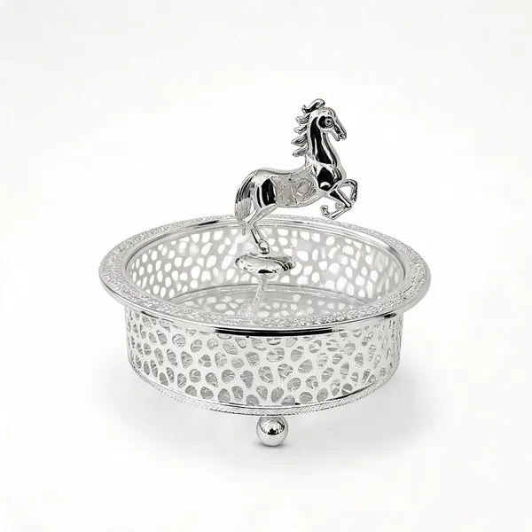 Silver-Coated_Stallion_Figurine_Decorative_Tray