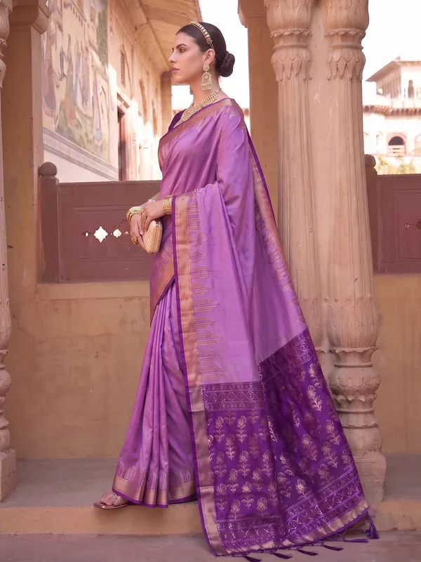 Lavender_Soft_Silk_Saree_For_Women