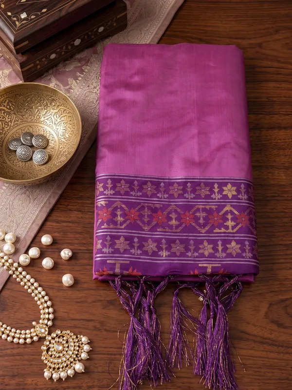 Lavender_Soft_Silk_Saree_For_Women