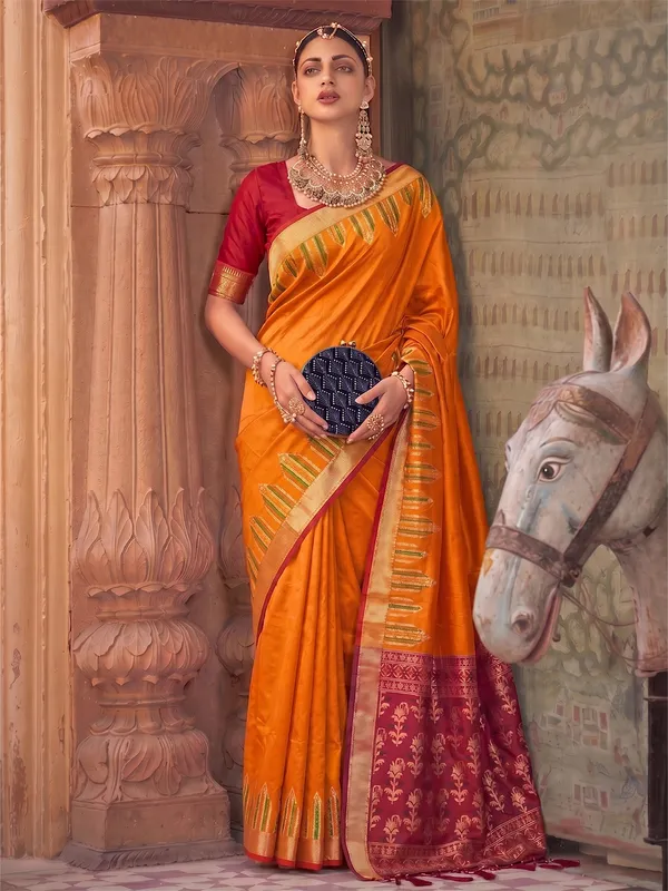 Mustard_Soft_Silk_Saree_For_Women