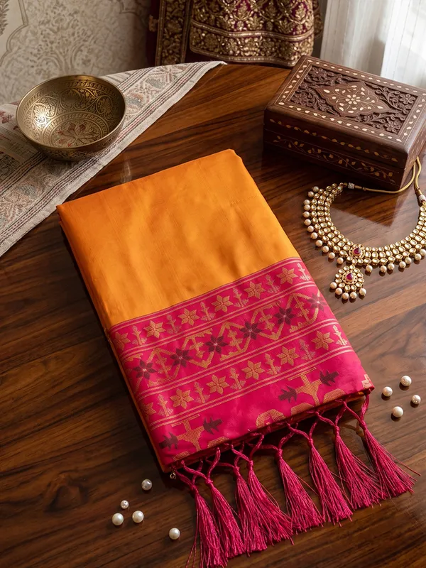 Mustard_Soft_Silk_Saree_For_Women