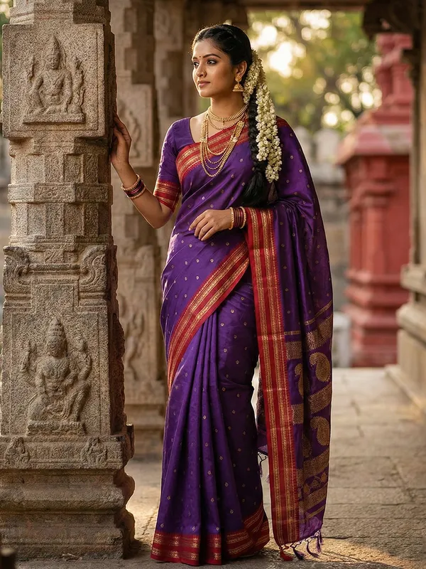 Purple_Silk_Blend_Zari_Border_Woven_Ethnic_Saree_For_Women
