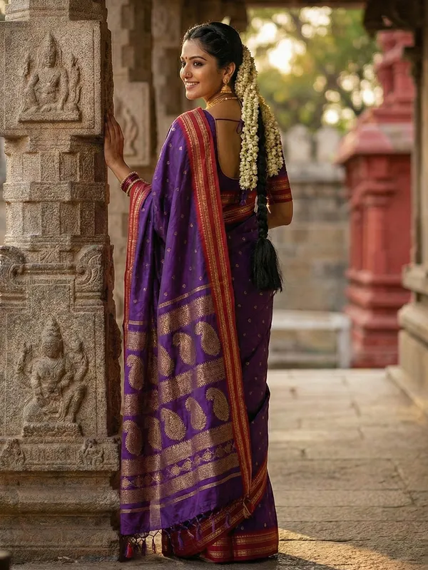 Purple_Silk_Blend_Zari_Border_Woven_Ethnic_Saree_For_Women