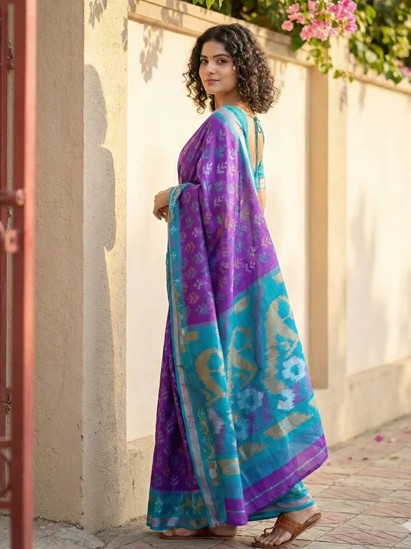 Royal_Purple_Banarasi_Silk_Woven_Tassel_Pallu_Saree_For_Women