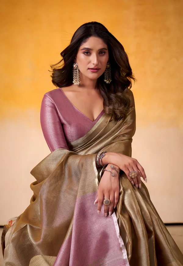 Bronze_Taupe_Pink_Tissue_Silk_Contrast_Border_Saree_For_Women