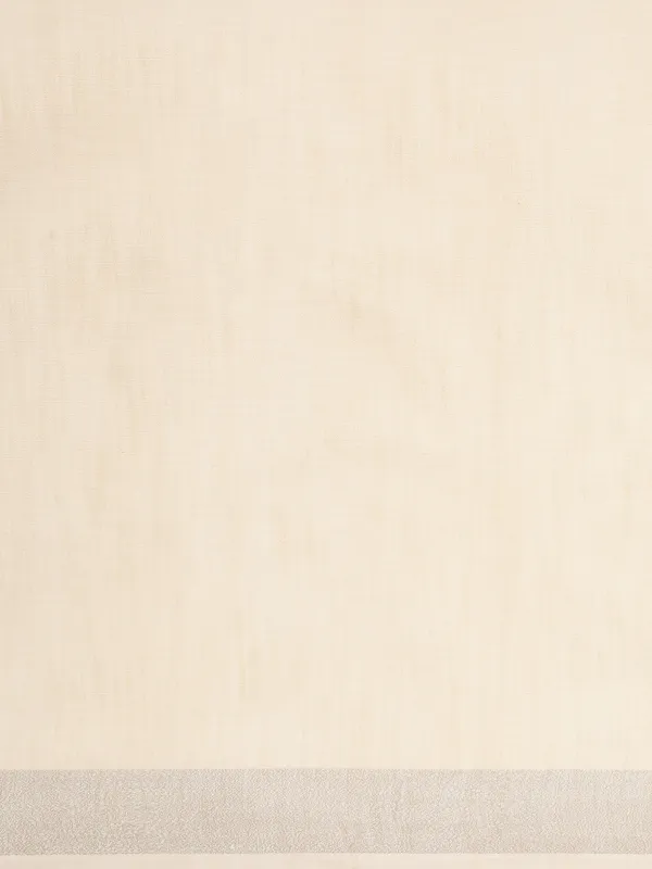Ivory_Cream_Linen_Silver_Stripe_Saree_For_Women