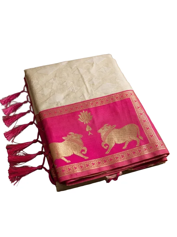 Cream_Soft_Silk_Nandi_Zari_Border_Woven_Saree_For_Women