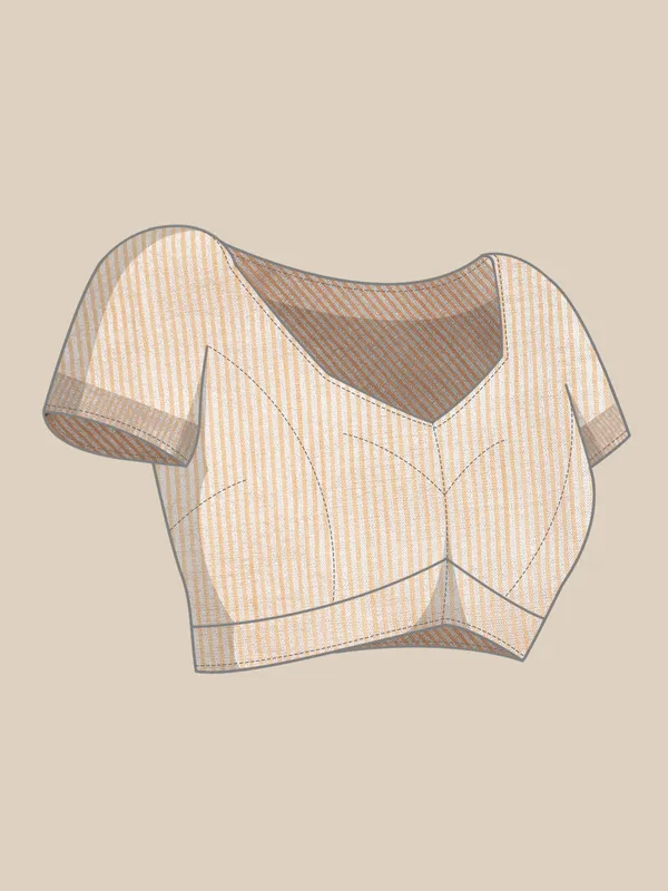 Tan_Linen_Zari_Border_Tassel_Saree_For_Women