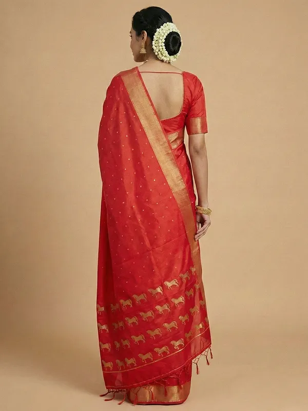 Red_Soft_Silk_Gold_Zari_Woven_Bridal_Saree_For_Women