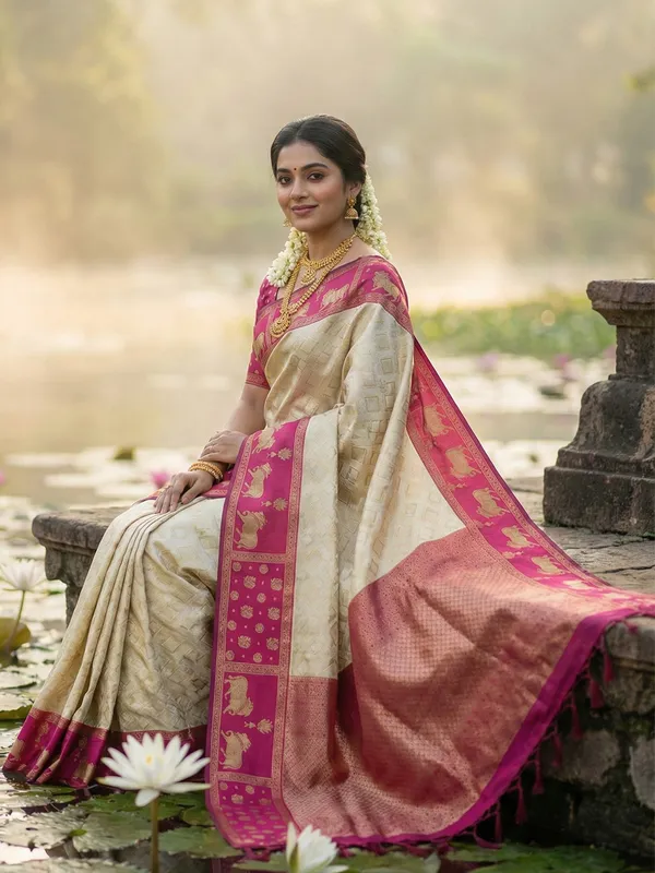 Cream_Pink_Soft_Silk_Zari_Woven_Saree_For_Women