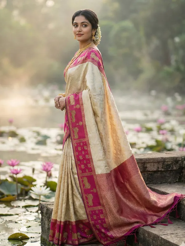 Cream_Pink_Soft_Silk_Zari_Woven_Saree_For_Women