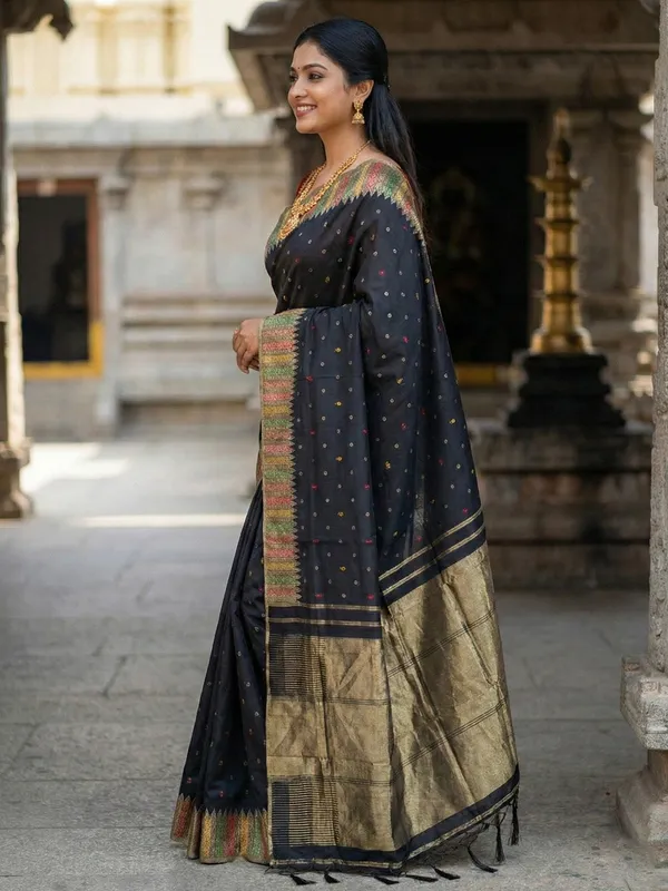 Midnight_Black_Gold_Art_Silk_Zari_Woven_Festive_Saree_For_Women