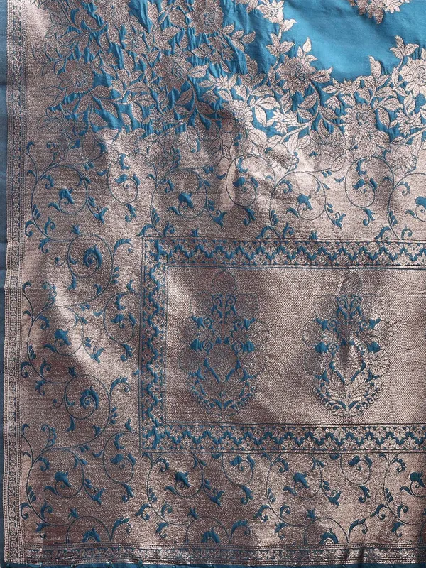 Ocean_Teal_Blue_Soft_Silk_Floral_Zari_Woven_Saree_For_Women