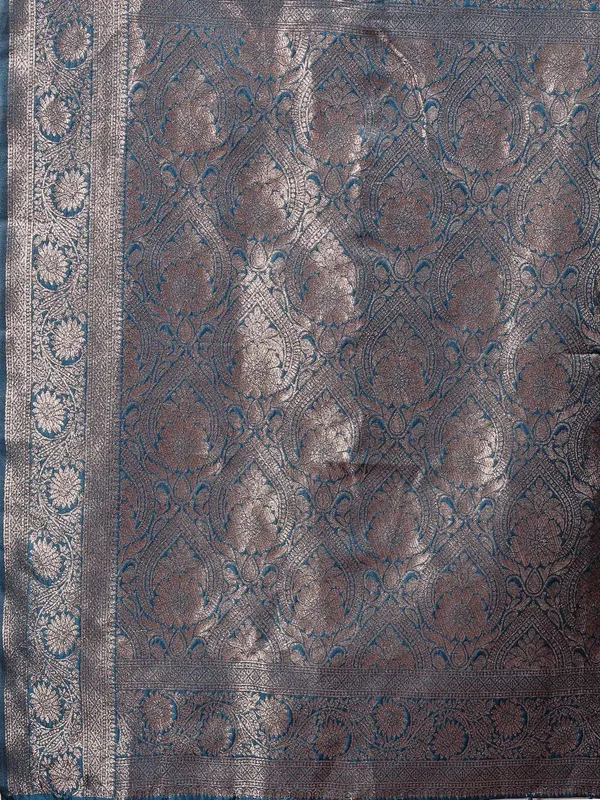 Steel_Blue_Soft_Silk_Silver_Zari_Floral_Saree_For_Women