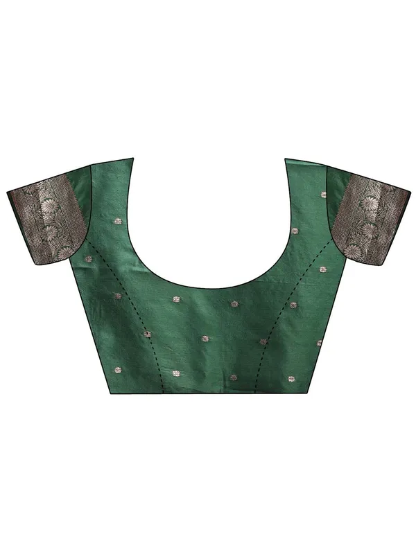 Forest_Green_Soft_Silk_Silver_Zari_Woven_Saree_For_Women