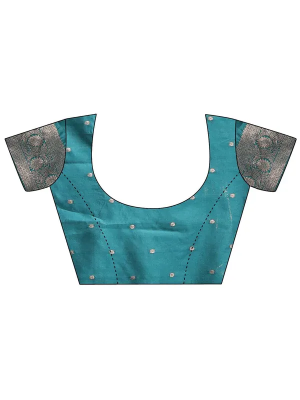 Peacock_Teal_Green_Soft_Silk_Zari_Woven_Saree_For_Women