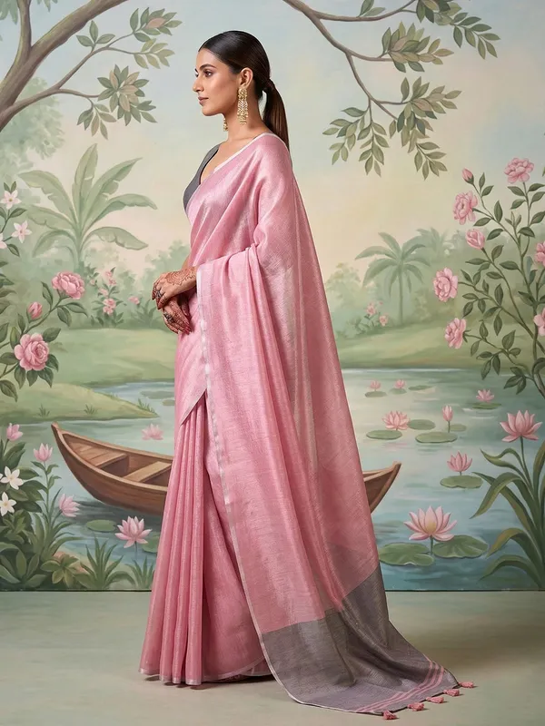 Rose_Pink_Tissue_Silk_Woven_Saree_For_Women