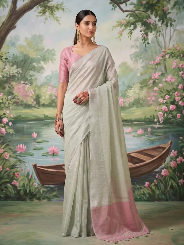 Pastel_Green_Tissue_Silk_Woven_Saree_For_Women