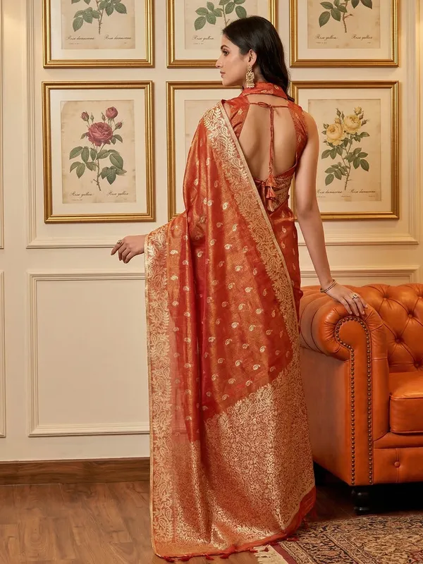 Red_Tissue_Silk_Zari_Woven_Saree_For_Women