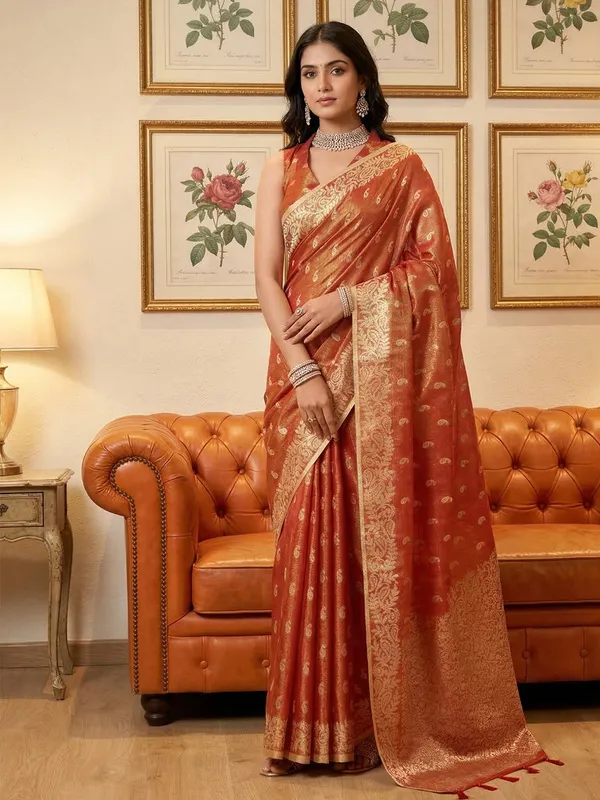 Red_Tissue_Silk_Zari_Woven_Saree_For_Women