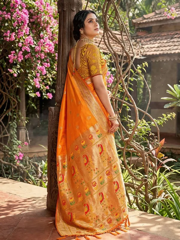 Mustard_Yellow_Paithani_Soft_Silk_Woven_Festive_Saree_For_Women