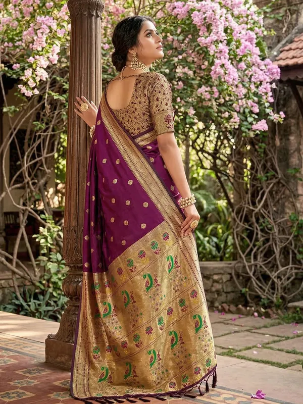 Deep_Blue_Paithani_Soft_Silk_Woven_Saree_For_Women