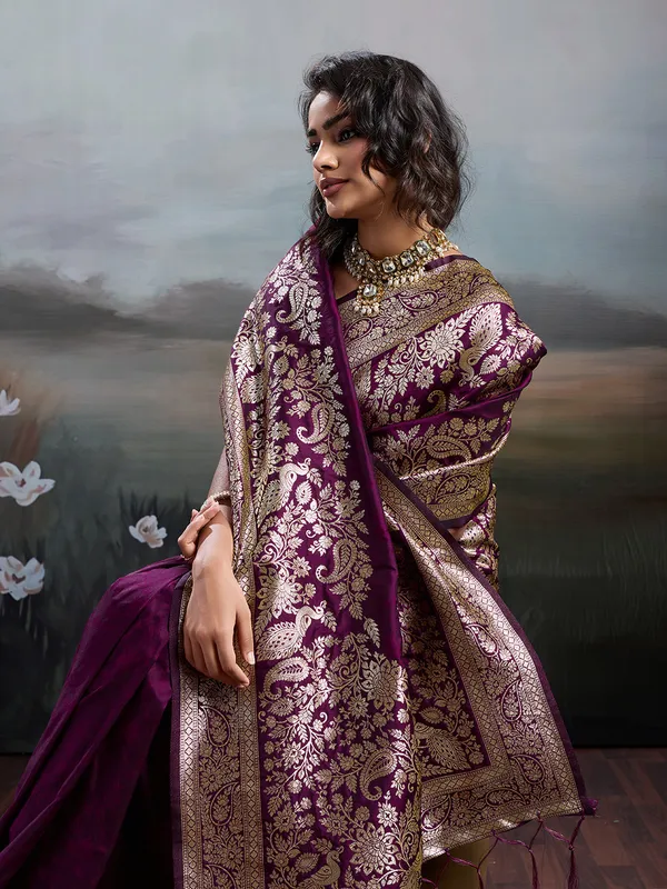 Blue_Banarasi_Silk_Zari_Woven_Saree_For_Women
