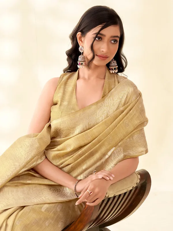 Golden_Beige_Banarasi_Tissue_Silk_Zari_Woven_Saree_For_Women