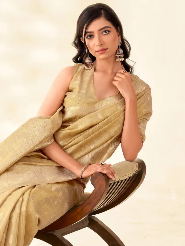 Golden_Beige_Banarasi_Tissue_Silk_Zari_Woven_Saree_For_Women