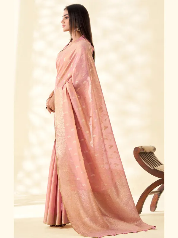 Pastel_Pink_Banarasi_Tissue_Silk_Zari_Woven_Saree_For_Women