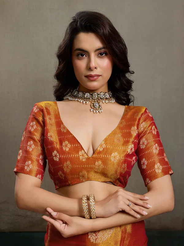 Rust_Orange_Tissue_Silk_Zari_Mandala_Woven_Saree_For_Women