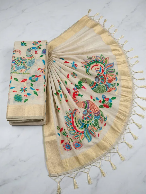 Beige_Tissue_Silk_Festive_Saree_For_Women