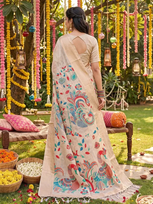 Beige_Tissue_Silk_Festive_Saree_For_Women