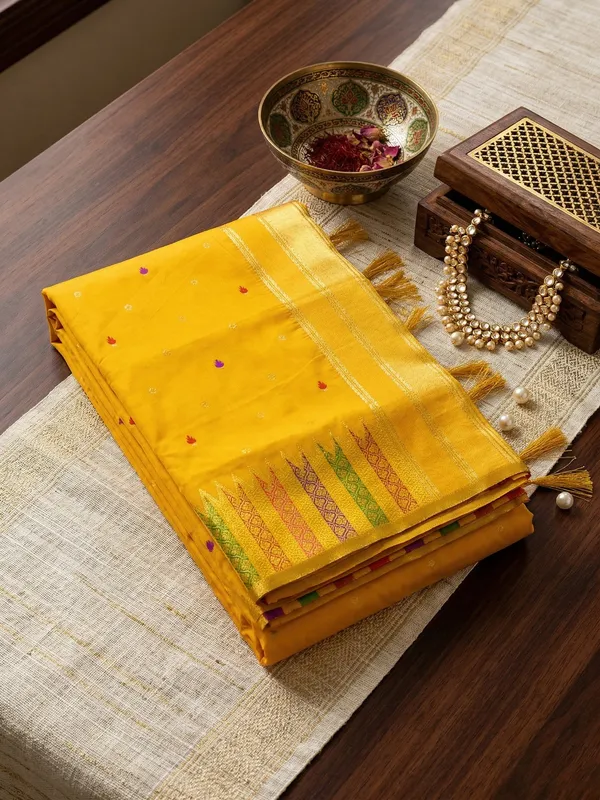 Mustard_Yellow_Soft_Silk_Zari_Border_Woven_Saree_For_Women