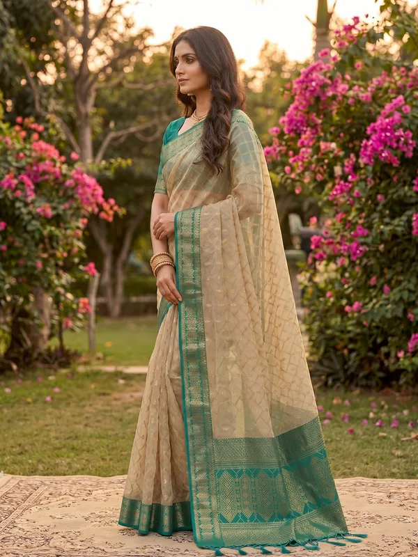 Mustard_Yellow_Tissue_Silk_Woven_Saree_For_Women