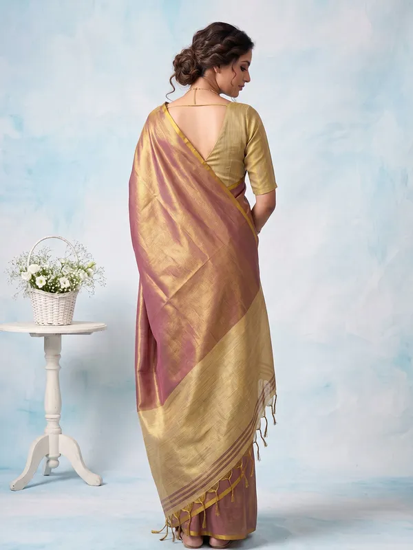 Mauve_Blue_Tissue_Silk_Shimmer_Solid_Saree_For_Women