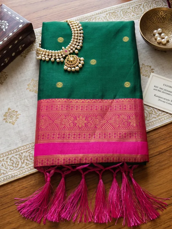 Dark_Green_Rani_Pink_Soft_Silk_Saree_For_Women