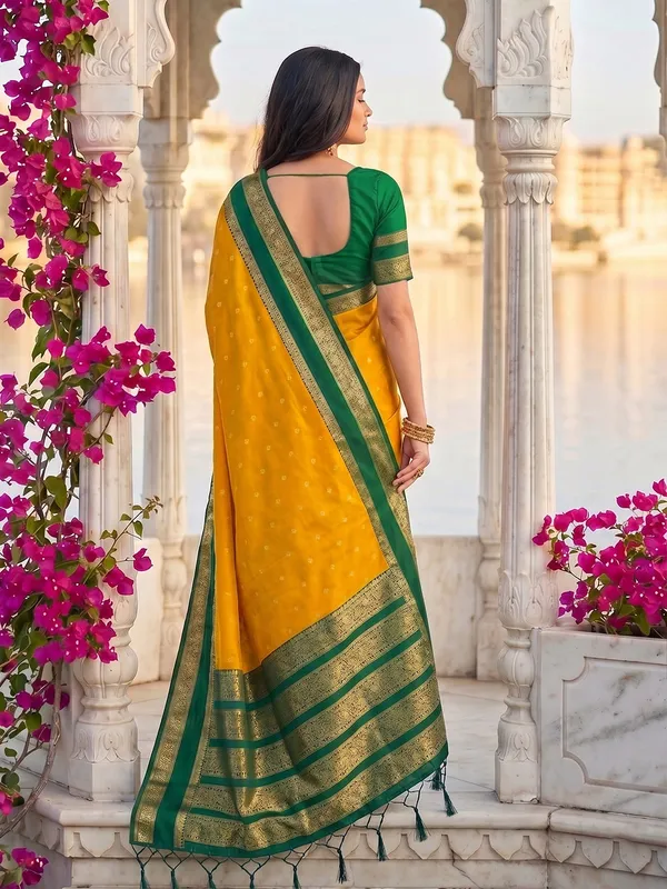 Yellow_Green_Soft_Silk_Festive_Ethnic_Saree_For_Women