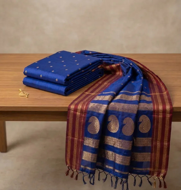 Blue_Red_Soft_Silk_Zari_Border_Woven_Saree_For_Women