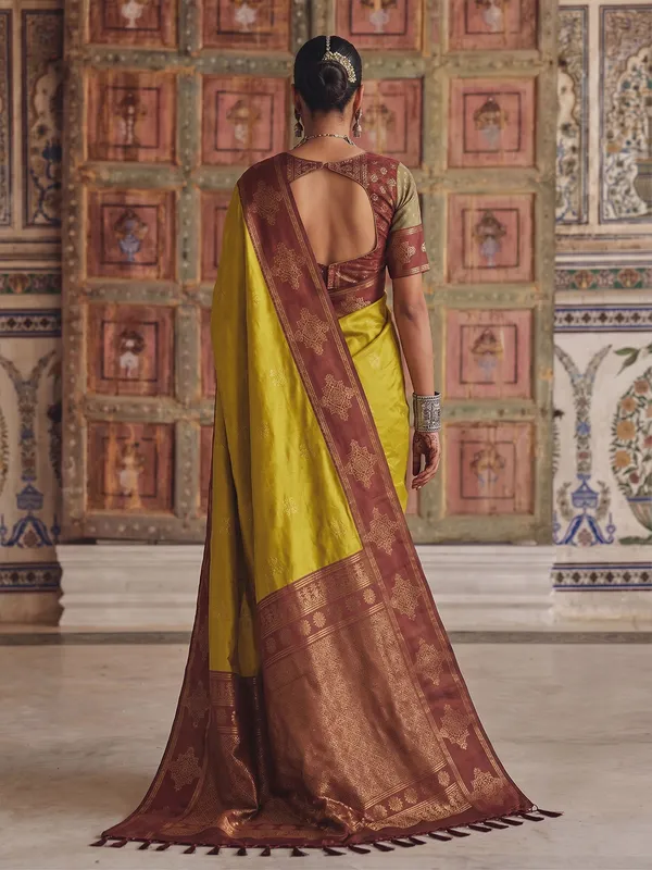 Mustard_Yellow_Banarasi_Soft_Silk_Saree_For_Women