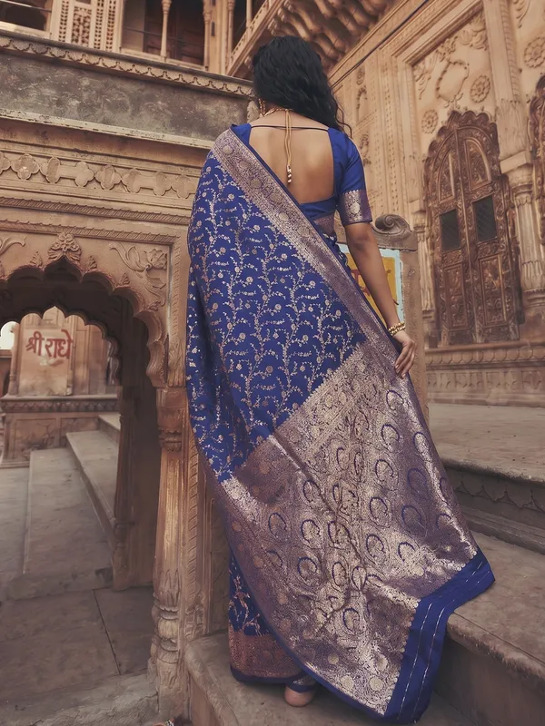 Navy_Blue_Soft_Silk_Festive_Wedding_Saree_For_Women