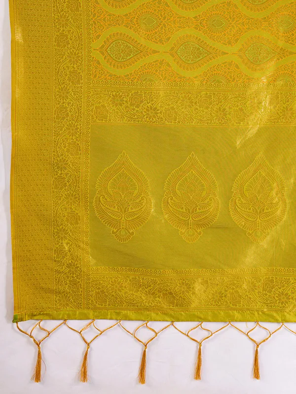 Mustard_Yellow_Banarasi_Silk_Zari_Festive_Saree_For_Women