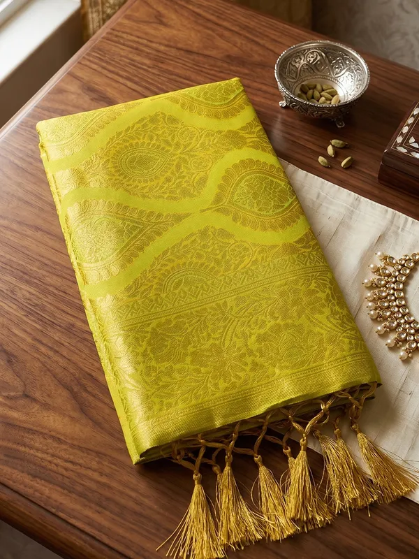 Mustard_Yellow_Banarasi_Silk_Zari_Festive_Saree_For_Women