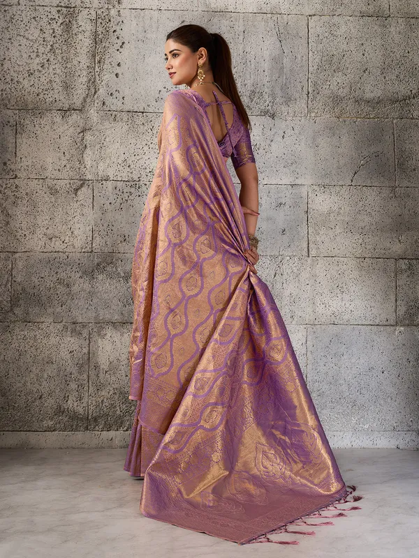 Mauve_Purple_Banarasi_Silk_Saree_For_Women